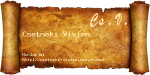 Csetneki Vivien névjegykártya