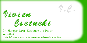 vivien csetneki business card